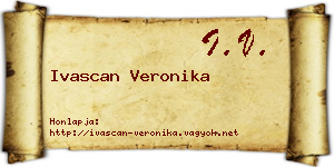 Ivascan Veronika névjegykártya